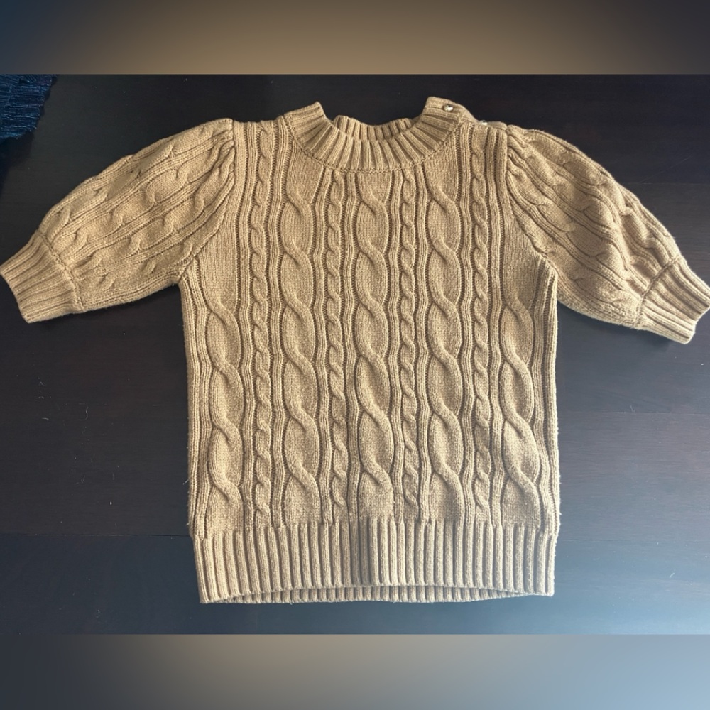 Janie And Jack Girls Sweater Top in Camel Size 12